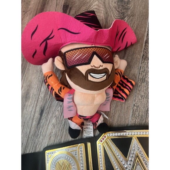 WWE Macho Man Randy Savage Ultimate Warrior Plush WWE Undisputed Champion BELT - Picture 5 of 11